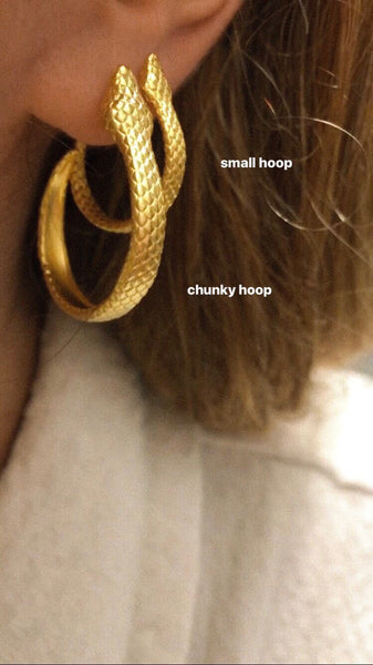Python Small Hoops with Gems - PRE ORDER