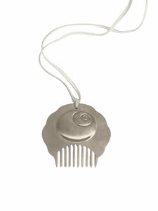 Nautilus Comb Necklace/ Bag Charm Silver