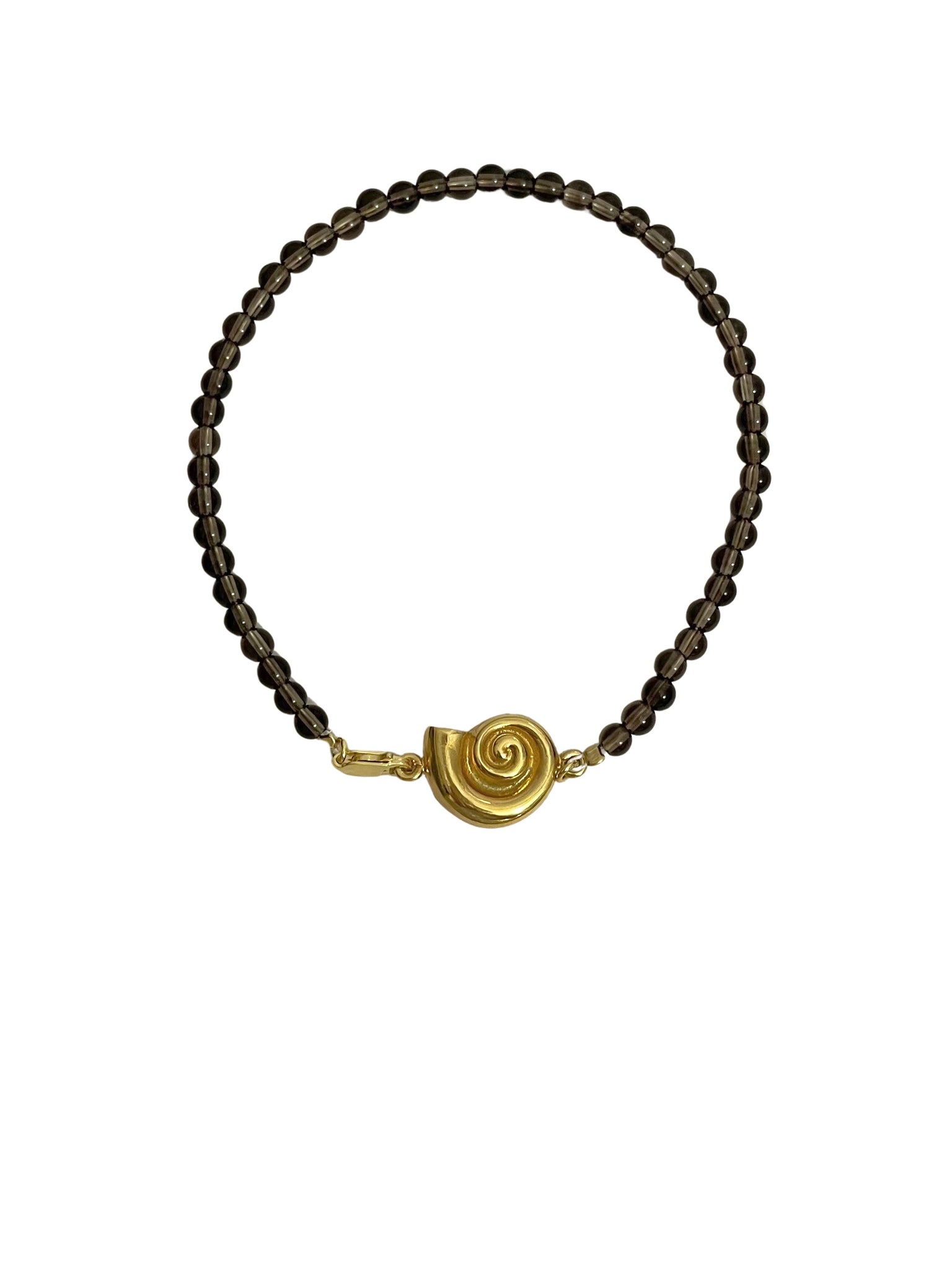 Nautilus Smoky Quartz Anklet