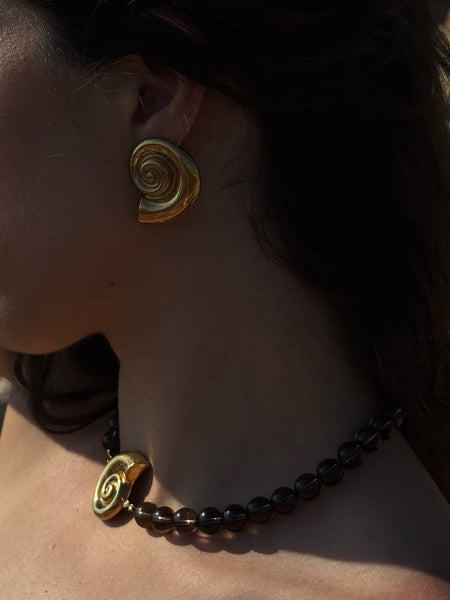 Nautilus Smoky Quartz Necklace