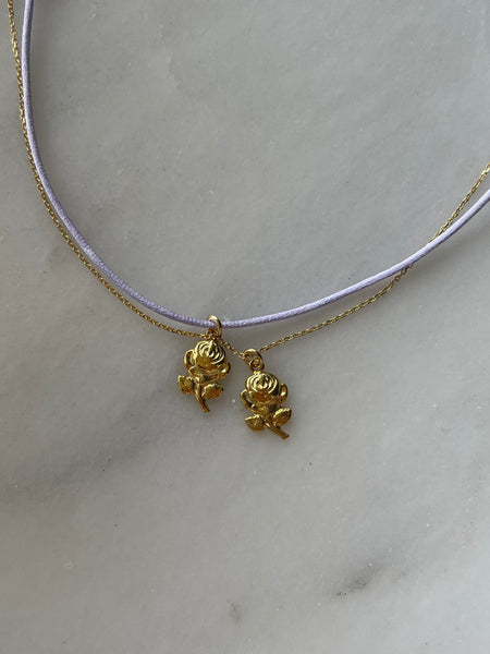 Zénaïs Rose 2023 Lucky Charm - Silk Cord Necklace - Choose Color