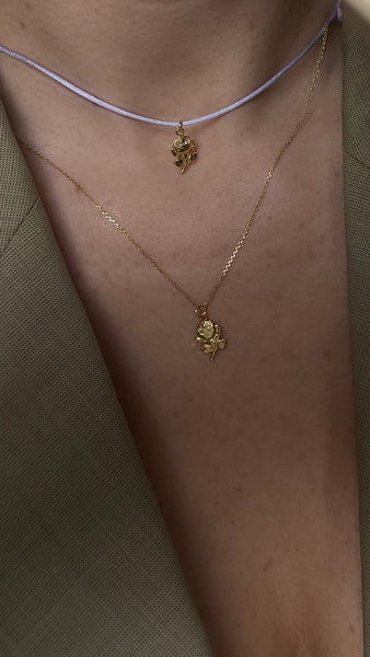 Zénaïs Rose 2023 Lucky Charm - Silk Cord Necklace - Choose Color