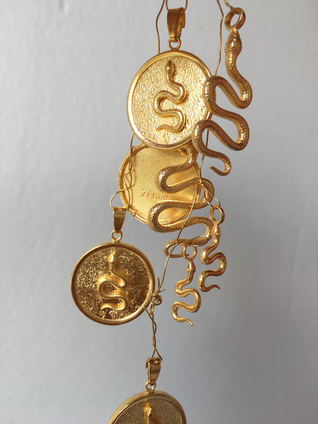 Python Small Coin - 14k Solid Gold