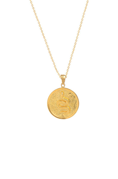 Python Small Coin - 14k Solid Gold